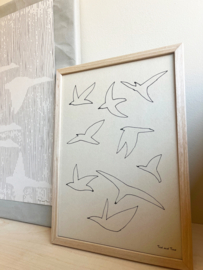 *NIEUW* Poster Freedom birds A4 | poster vogels Ted & Tone