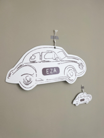 *NIEUW* Geboortekaart oldtimer Eza beige