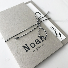 Geboortekaart pocketfold Noah