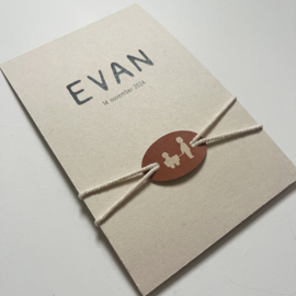 Geboortekaart Evan