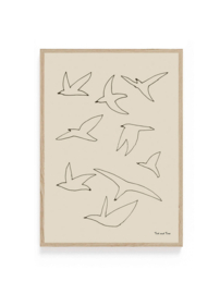 *NIEUW* Poster Freedom birds A4 | poster vogels Ted & Tone