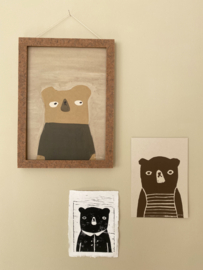*NIEUW* Handgeschepte poster Mr. Bear | Ted & Tone