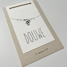 Geboortekaart Douwe
