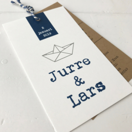 Geboortelabel Jurre & Lars