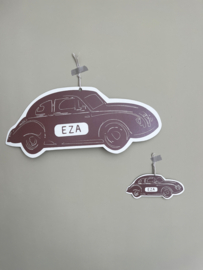 *NIEUW* Geboortekaart oldtimer Eza bruin
