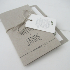 Trouwkaart William & Janine