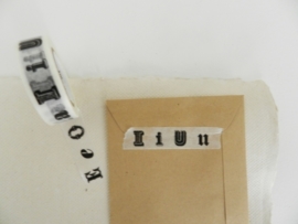 MT Maskingtape vowel black - masking tape letters zwart wit