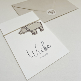 *NIEUW* Geboortekaart Wiebe label rondom