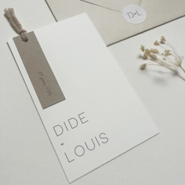 *NIEUW* Trouwkaart Dide & Louis