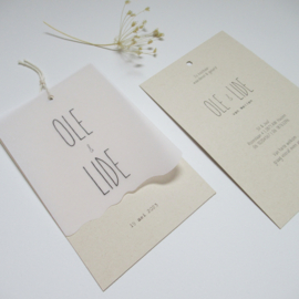 *NIEUW* Geboortekaart Ole & Lide paperwise | kalkpapier