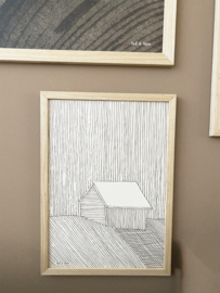 *NIEUW* Poster House in pen A4 | Ted & Tone