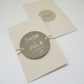 *NIEUW* Trouwkaart Thom & Jula Paperwise groen | Paperwise
