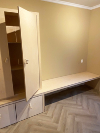 Wandkast met bureau | Berken Multiplex