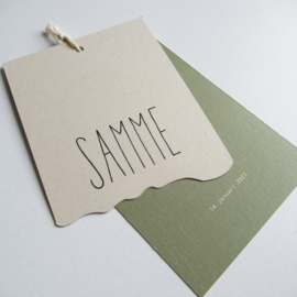 Geboortekaart Samme paperwise | groen paperwise
