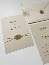 *NIEUW* Trouwkaart Mara & Louis met label