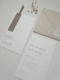 *NIEUW* Trouwkaart Dide & Louis