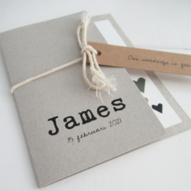 Geboortekaart pocketfold James