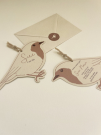 *NIEUW* Geboortekaart vogeltje Sue