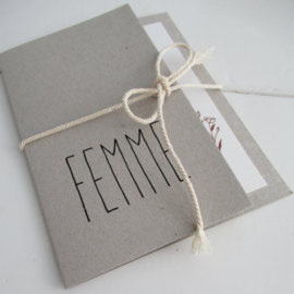 Geboortekaart pocketfold Femme