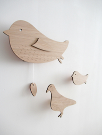 Houten muziekdoos vogel Ted & Tone