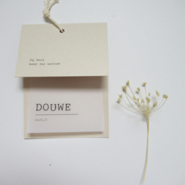 Geboortekaart Douwe paperwise | kalkpapier