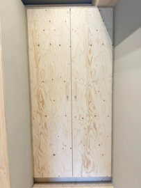 Hoekkast op maat | Fins vuren underlayment