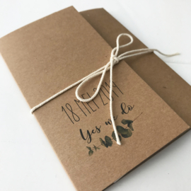 Trouwkaart pocketfold Arien & Rosanne