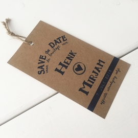 Save the Date label Henk & Mirjam