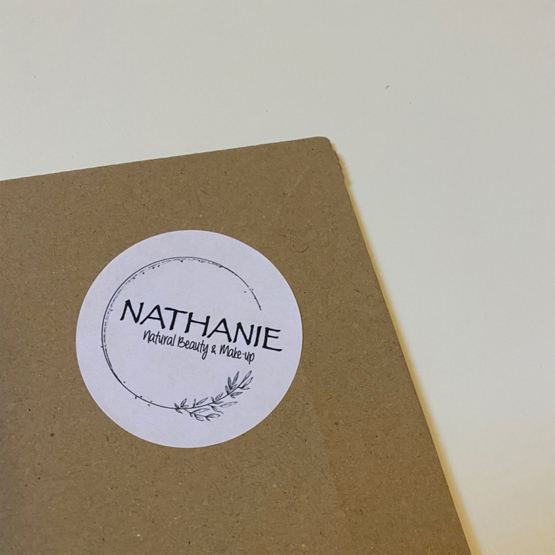 Ronde stickers Nathanie natural beauty & make-up