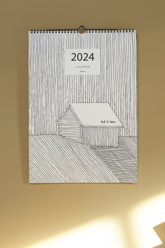 *NIEUW* Jaarkalender 2024 Home A3 | Ted & Tone