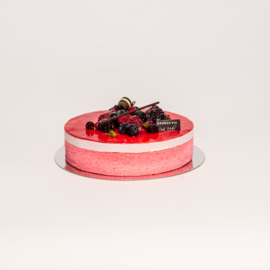 Rood fruit vanille dessert taartje