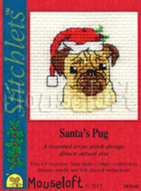 BORDUURPAKKET SANTA'S PUG - MOUSELOFT