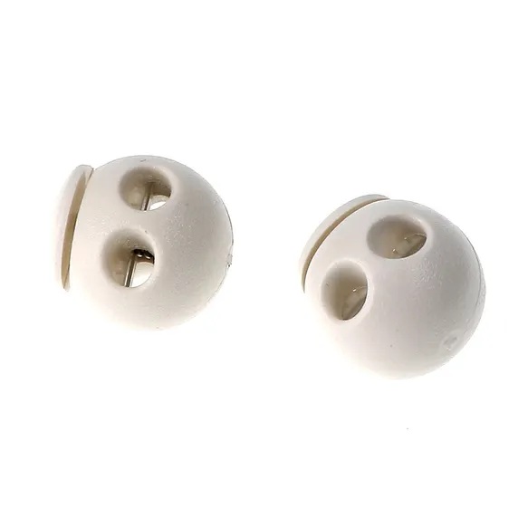 Bohin Koordstopper 2-gaats - 18x19mm wit