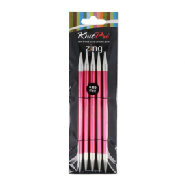 KnitPro Zing sokkennaalden 15cm 6.50mm
