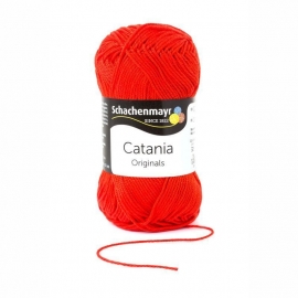 390 Catania haak/brei katoen kleur:  Tomatorood 390