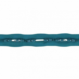 292 Spiraal rits aan de meter (3 meter) incl. 6 schuivers - blauw/groen