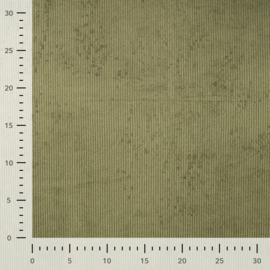 washed corduroy - Army (1 meter)