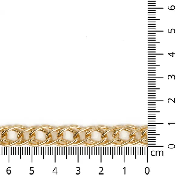 Tas of Sieraden ketting 9mm goud of zilver ( 1 meter) 89556