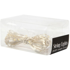 LED Slinger met lampjes zilver
