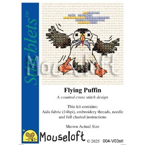 Borduurpakket Flying Puffin - Mouseloft