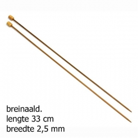 Pony breinaald 33cm bamboo 2.5mm