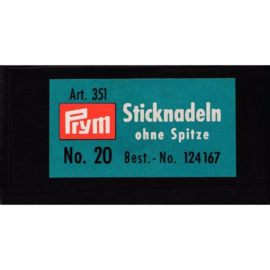 Prym Borduurnaalden nr.20 zonder punt 1.00x43mm - 5st