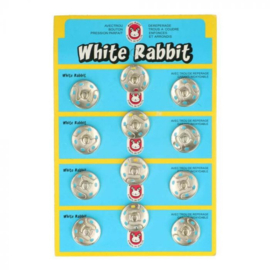 Manteldrukker white rabbit 21mm - 12st - NI