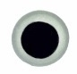 Dierenogen tweekleurig zwart/wit 10mm (1 paar)