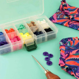 Bohin Magische drukknopen assortiment 10 kleuren - 80st
