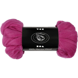 Merino wol 100gr. Rood/paars