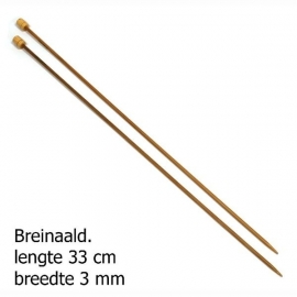 Pony breinaald 33cm bamboo 3mm