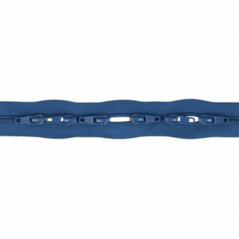 235 Spiraal rits aan de meter (3 meter) incl. 6 schuivers - blauw