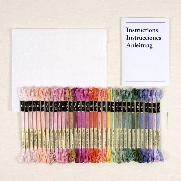 DMC Kruissteek kit klimbloemen 31x24,7cm - 1st