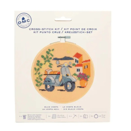 DMC Kruiststeek kit Blauwe Vespa 15cm